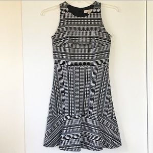 LOFT Textured Fit and Flare Dress